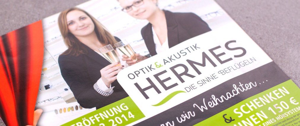 Optik & Akustik Hermes – Eröffnungsflyer