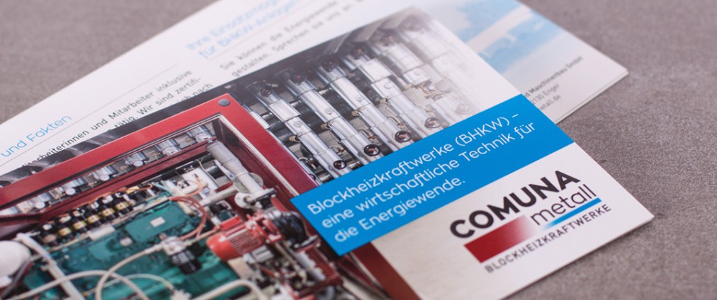 Comuna metall – DIN Lang Flyer und Logorelaunch