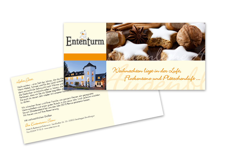 Hotel und Restaurant Ententurm Weihnachtsmailing