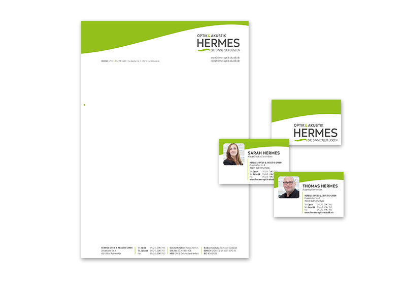 Optik und Akustik Hermes Geschäftsausstattung
