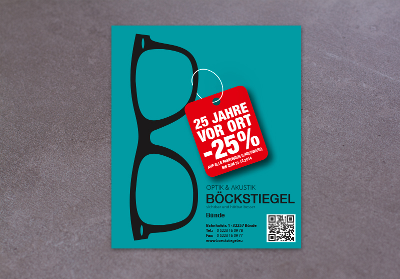 Optik & Akustik Böckstiegel Anzeigendesign